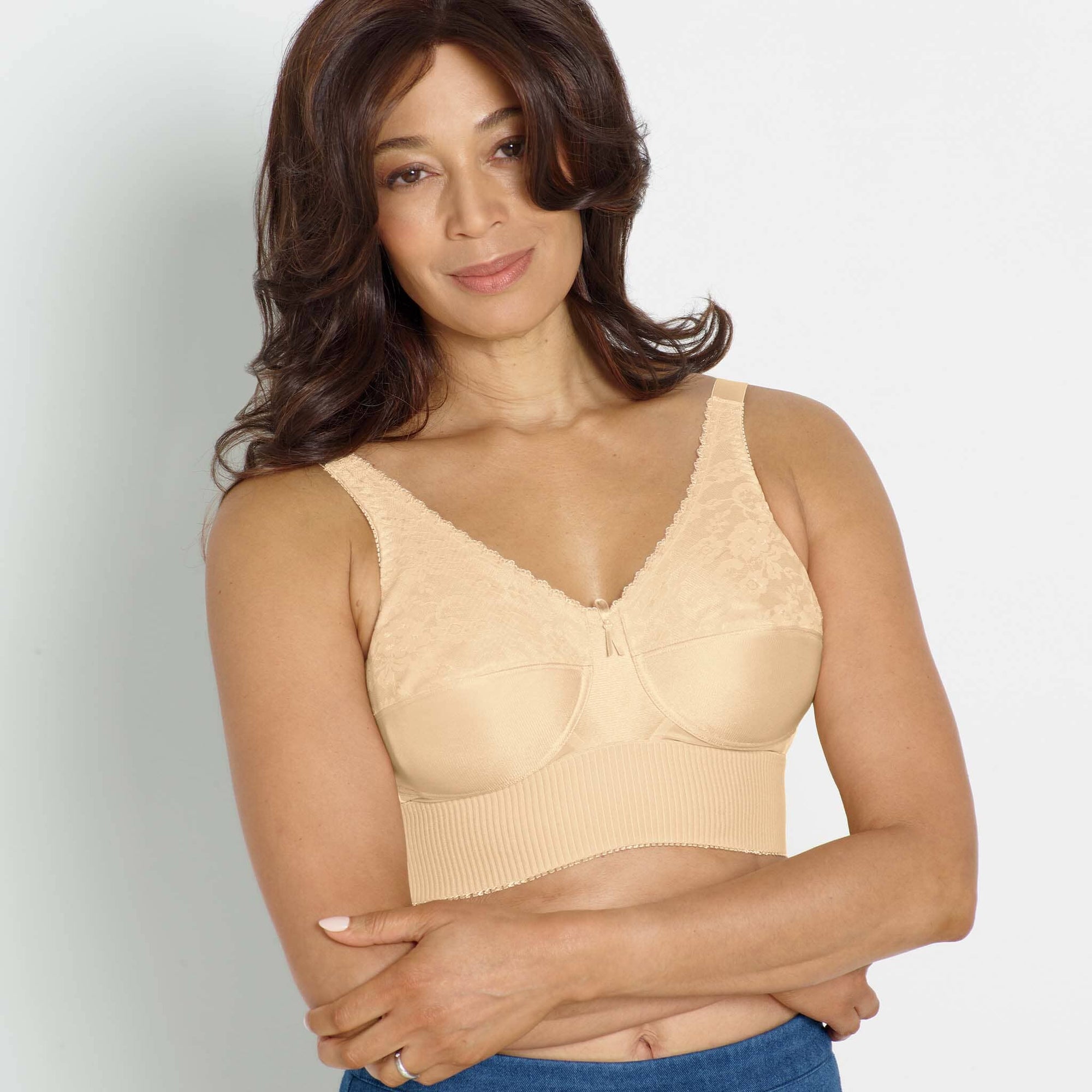 Women's Seamless Post Surgery Long Line Bra with Side Support at