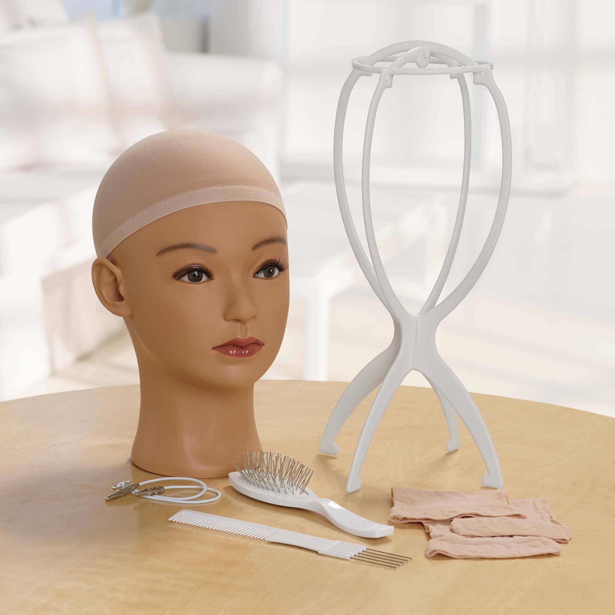 Collapsible Metal Wig Stand - Cancer & Chemotherapy Wig