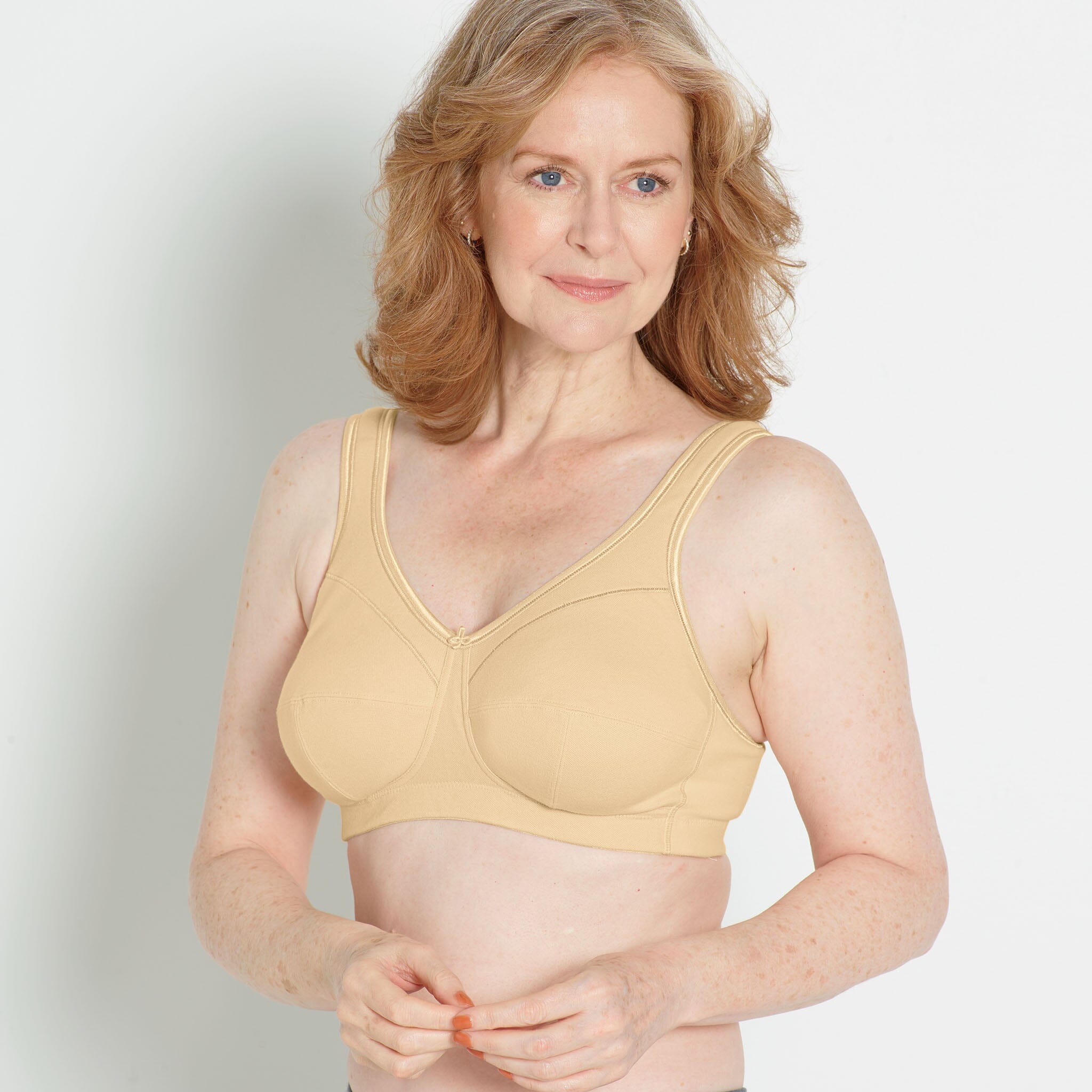 Mastectomy Bra Soft Shape T-shirt Size 38C Beige at  Women's