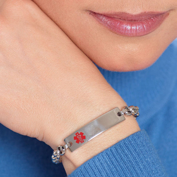 1*Medical Alert ID Bracelet Silicone Emergency Life Saving Adjustable  Wristband | eBay