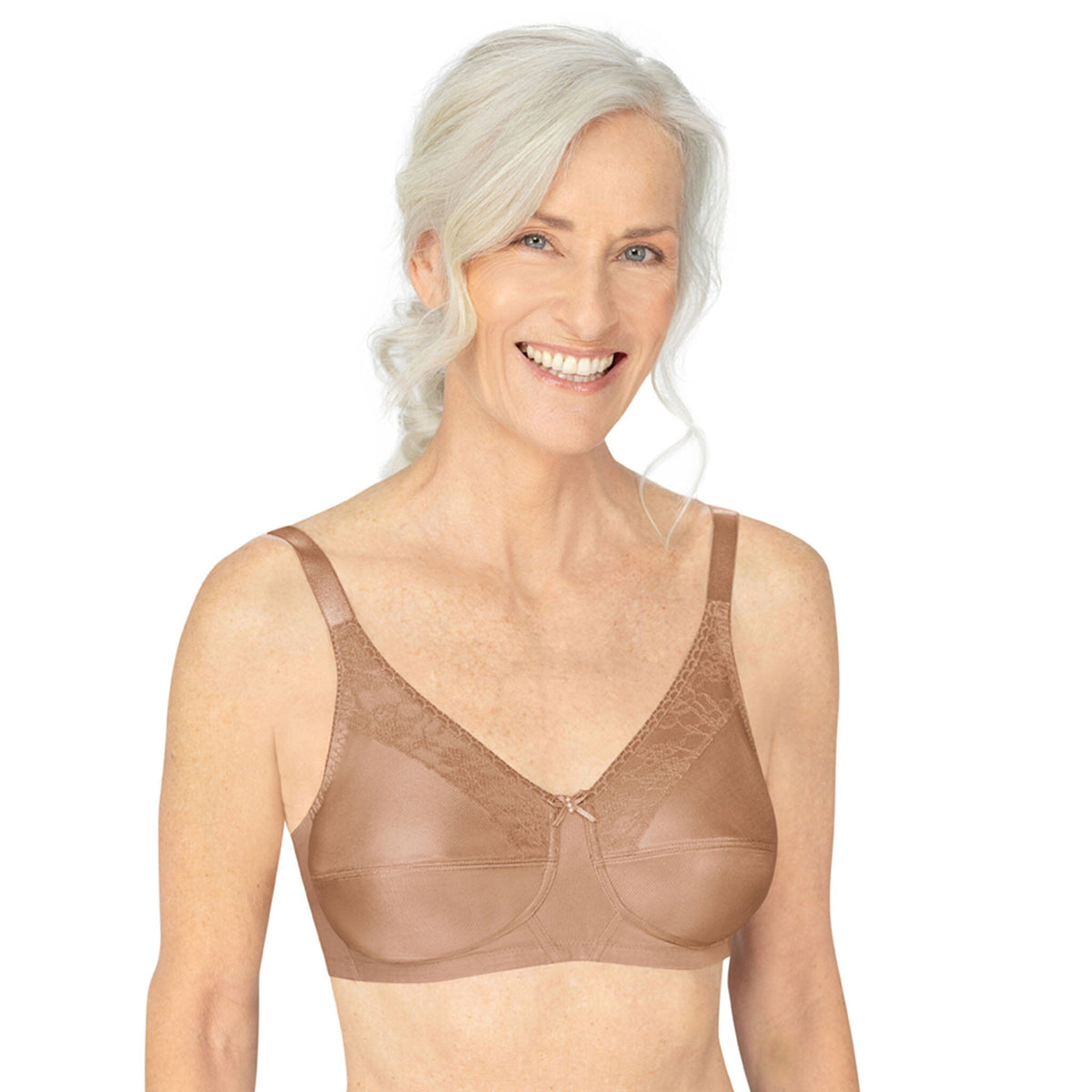 Womens Nancy Non-Wired Pocketed Mastectomy Bra Nude 48DDD