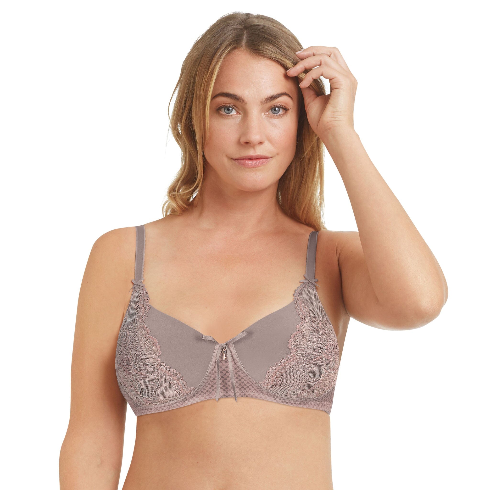 Buy Pink Padded Bra with KISS Embroidery